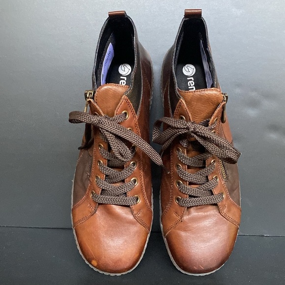 Rieker Remonte Tex Havana Boot Leather Zip Lace Sz 40 (8.5 - 9) - Picture 6 of 10